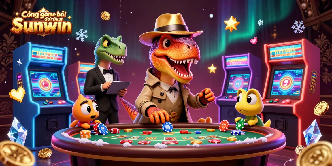 Experience the excitement of Cổng game bài đổi thưởng Sunwin with colorful characters and immersive gaming elements.
