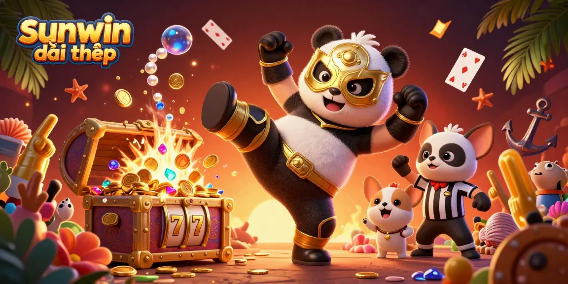 Engage in sunwin đổi thưởng with thrilling slot reels, animated characters, and overflowing treasure.